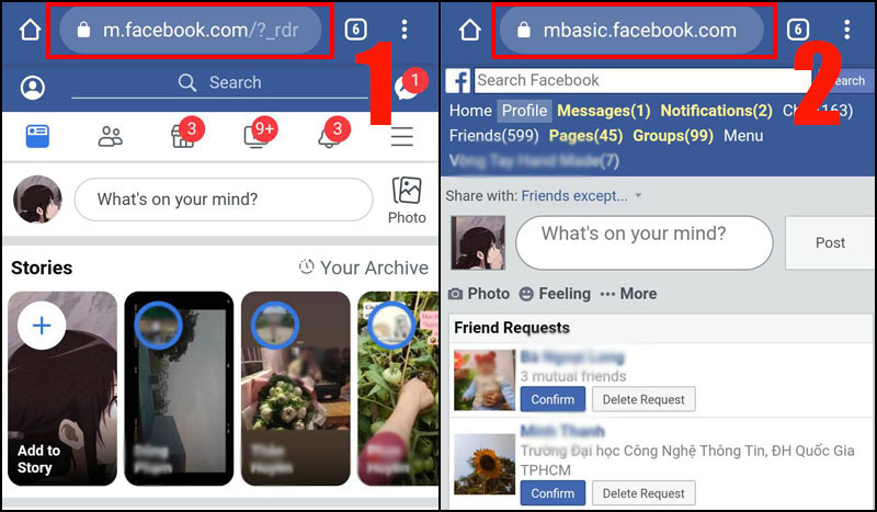 Cách nhắn tin Facebook không cần Messenger trên điện thoại đơn giản